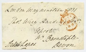 Freifront 1831 signiert 2. Baronet Ralph Lopes. MP Westbury, Southern Devon - Bild 1 von 2