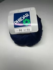 Phildar "Coton D'Egypte 4 1/2" - Individual balls in navy 100% cotton - Picture 1 of 2