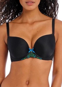 CLEARANCE-34G-FREYA-SHOW-OFF-MOULDED BRA BLACK-AA401631BLK - Picture 1 of 3