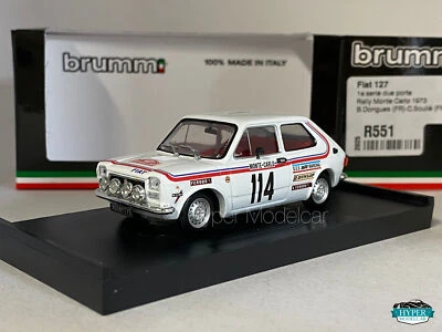BRUMM 1/43 FIAT 127 I SERIE #114 RALLY MONTECARLO 1972 NIGHT VERSION R551-UPD-20 - Immagine 1 di 3