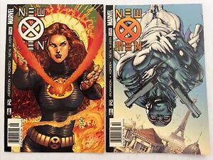 New X-Men #128 & 129 (NM 9.4) 1st full app Fantomex & 1st Cover SET 2002 Marvel