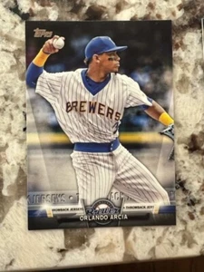 2018 TOPPS SERIES 2 SALUTE INSERT CARD BREWERS ORLANDO ARCIA #S-19 - Picture 1 of 1