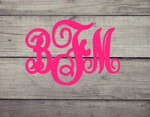 Schrift Monogramm - Tolle Geschenkidee für Yeti, Handy, Auto, Laptop - Bild 1 von 25