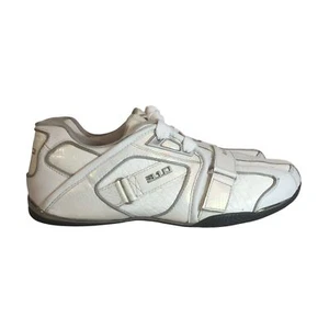 310 Motoring Mens 13 White Leather Sneakers Jasmin Brand - Picture 1 of 10