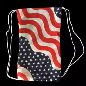 BOGO American Flag Bag Draw Lightweight Backpack Back pack unisex school USA - Picture 1 of 6