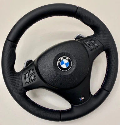 BMW E90 E92 M STEERING WHEEL WITH LCI SHIFTERS E93 E88 E87 E84 E82  1 3 SERIES - Image 1 of 4