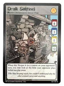 Neopet Card Draik Sentinel 40/140 Battle For Meridell- Neopets 2004 - Picture 1 of 2
