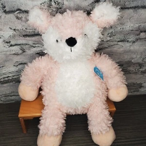 The Manhattan Toy Company, Curly Q's Stuffed Animal Pink Deer Plush Fluffy Fox - Picture 1 of 10
