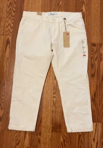 Levi Strauss 524 Jean Capri Size 15/32 White Stretch Denim Cropped Skinny - Picture 1 of 6