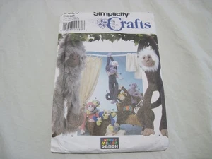 Simplicity Crafts 9526 Pattern Monkeys Stuffed Animals Toys Décor 15"/26" Uncut - Picture 1 of 11