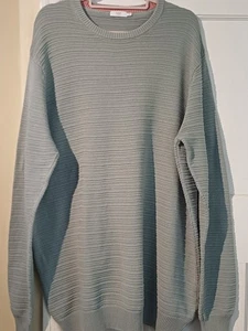 Cotton Traders Jumper Light Sage Green Long Sleeve Size 3XL XXXL 56" Chest - Picture 1 of 6