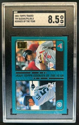 2001 Topps Traded & Rookies Ichiro Suzuki Albert Pujols R Rookie RC #T99 SGC 8,5 Foto 1 de 2