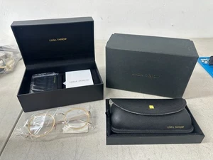 Linda Farrow LFL182 Eyeglass Frames in Peach / Rose Gold - NEW - Picture 1 of 13