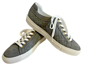 Tenis M.GEMI Portare Drk Gris Cuero Gamuza Tejidos Lujo Con Cordones talla 41 Nuevos sin Caja - Imagen 1 de 17