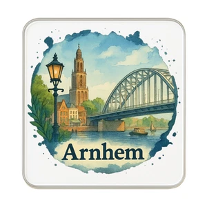 Arnhem, Países Bajos Imán de Nevera: Lindo Regalo de Recuerdo de Viaje Hecho a Mano - Imagen 1 de 5