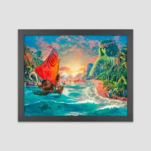 Moana (Disney) Thomas Kinkade gerahmter Kunstdruck - Bild 1 von 2