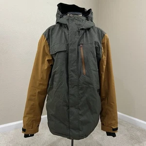 Special Blend Kinetic Tan and Green Snowboarding Winter Hooded Jacket Size Mediu - Picture 1 of 24