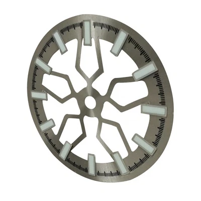 28.5 毫米绿色发光骨架手表表盘表盘适用于日本 NH70 机芯, — 第 1/4 张图片