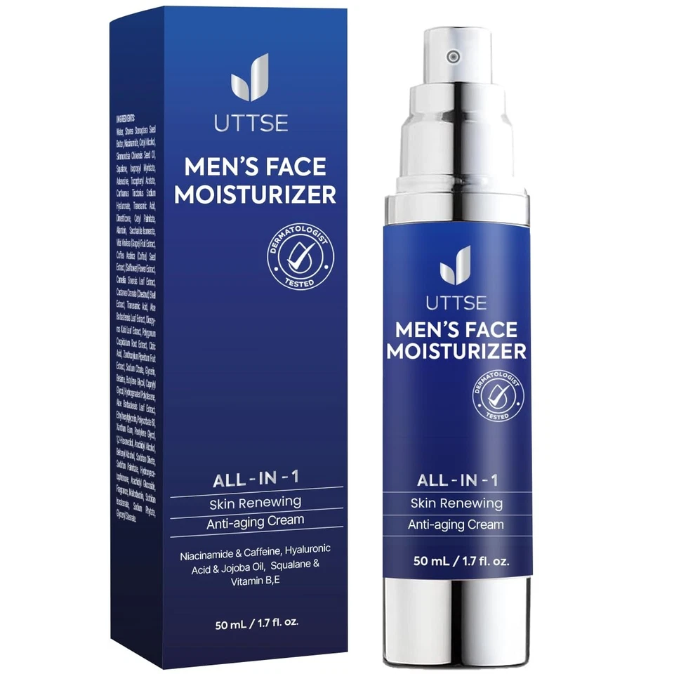 Crema facial 6 en 1 para hombres - antienvejecimiento, arrugas, manchas oscuras, bolsas para ojos 1,7 oz Foto 1 de 4