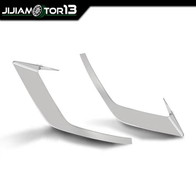 Fit For Volvo V60 S60 2019-2022 2pcs Chrome Front Bumper Trim Fog Light Molding - Image 1 of 4