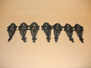 Nachlass Konvolut Perlen schwarze Borten 7 Segmente - Bild 1 von 5