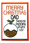 Funny Christmas Card for Dad From Sons Daughters Children For Putting Up With Us