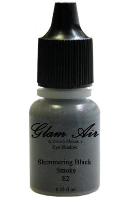 Glam Airbrush E2 Brillante Negro Humo Sombra de Ojos Maquillaje a Base de Agua 0.25oz Foto 1 de 3