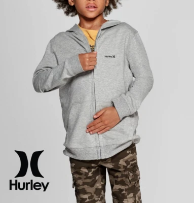 Hurley Jacket Big Kids Full Zip Soft Fleece Hoodie Gray size Medium - Image 1 of 4