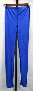 Too Hot Fashions NWT Size XS Shinny Bright Blue Legging Pull On Elastic Waist - Picture 1 of 3