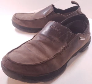 Olukai NA’I WP Mens size 8 Brown Leather Waterproof Slip-On Loafers 10336-5H40 - Picture 1 of 13