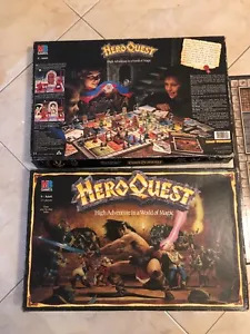 HERO QUEST MB 1989 First Edition Vintage Board Game - Foto 1 di 17