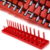 Socket Tray Rack Holds Sockets 1/4'' 3/8''1/2'' Rail Tools Organizer Holder