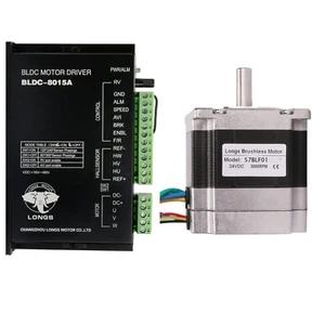 BLDC MOTOR Brushless DC Motor NEMA23 63W 24V 3000RPM 59mm+Driver CNC 57BLF01 - Picture 1 of 9