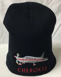 Gorro tejido negro bordado Cherokee General Aircraft - Imagen 1 de 7