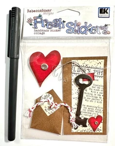 Rebecca Sower Heart Key Scrapbooking Embellishment Card - Picture 1 of 1