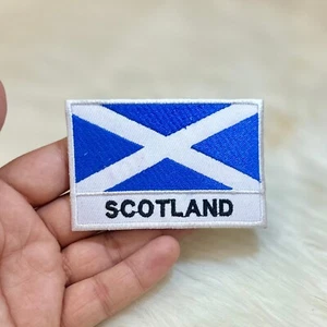 St. Andrew’s Cross Flag Patch Embroidered Iron On Sew On Applique for DIY Cloths - Picture 1 of 3