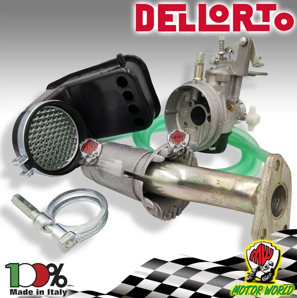 DELLORTO NUOVO KIT CARBURATORE COMPLETO DELL'ORTO SHBC 19.19 E PER VESPA PK 50 XL N RUSH