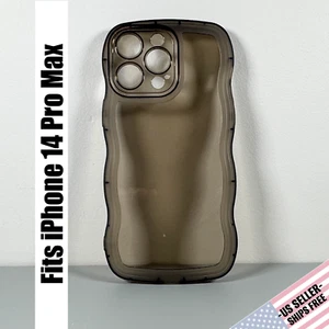 Case for iPhone 14 Pro Max - Frosted Black | Wavy Edges | Slim Contoured Grip - Picture 1 of 14