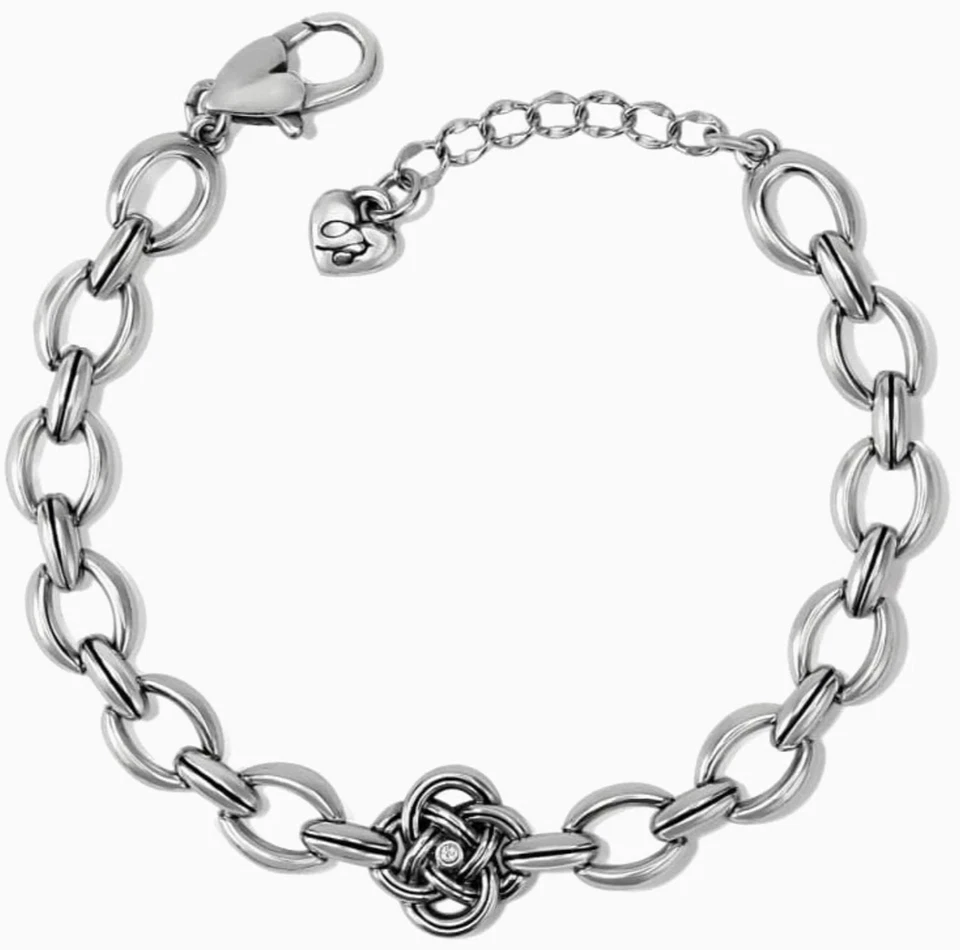 Brighton Interlok Bracelet Knot Link JF0047 Silver Tone Orig