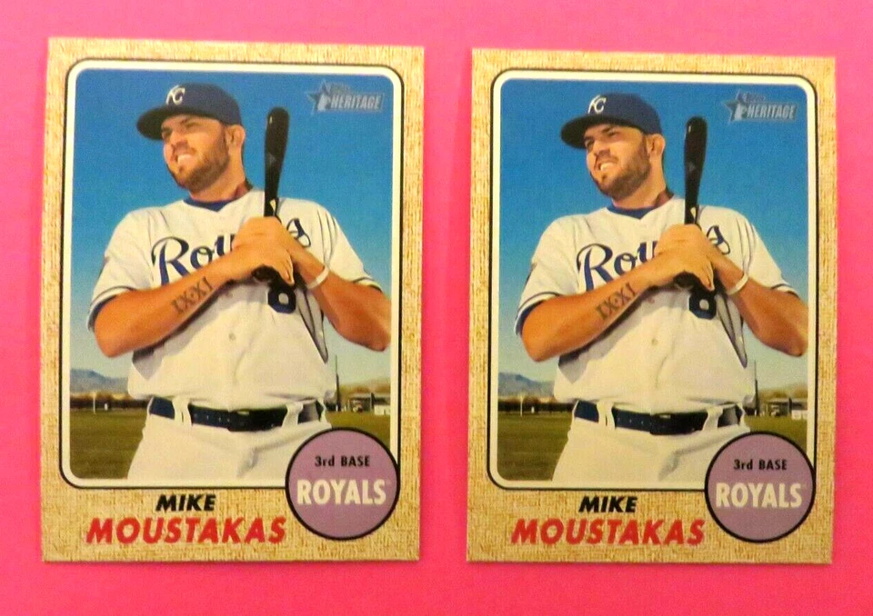 2 - 2017 Topps Heritage, Kansas City Royals - MIKE MOUSTAKAS - Image 1 of 1