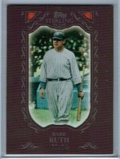 2009 Topps Sterling Babe Ruth Framed Burgundy Base #'ed 07/10