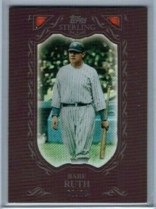2009 Topps Sterling Babe Ruth Framed Burgundy Base #'ed 07/10