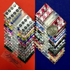 BaggiesSince1987 - 1034 Zip Seal BAGS 25 DESIGN MIX 100PCS METALLIC, 👀Details🔽 - Picture 1 of 24