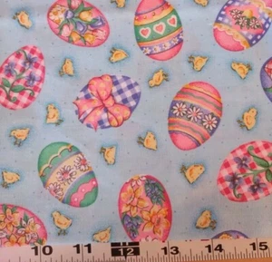 Uova di Pasqua Vintage Decorate Primaverili Pulcini Colori Pastello su Acqua Chiara 34L x 44W - Foto 1 di 2