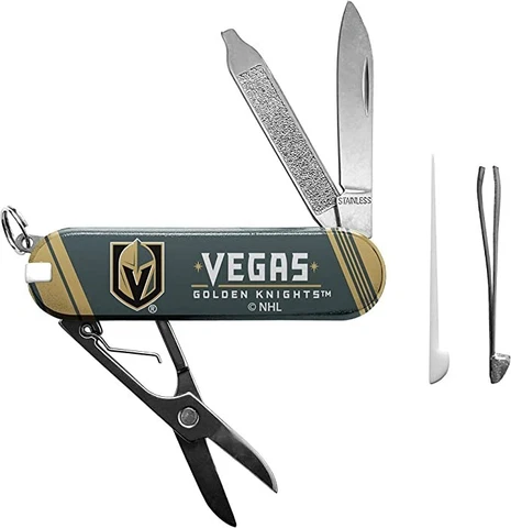 New Vegas Golden Knights Essential Keychain Pocket Knife Multi Tool, NHL Cover