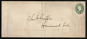 US 1887 #U311 - 2c Green #10 Stamped Envelope Cover Unmailed Used - Picture 1 of 2