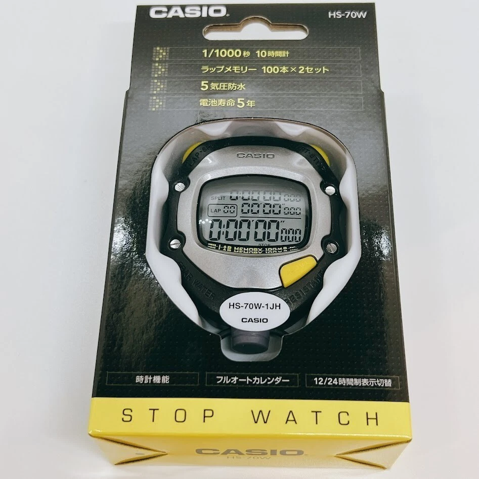 Nuevo Cronómetro Deportivo Casio HS-70W-1JH Negro Impermeable DESDE JAPÓN Foto 1 de 4