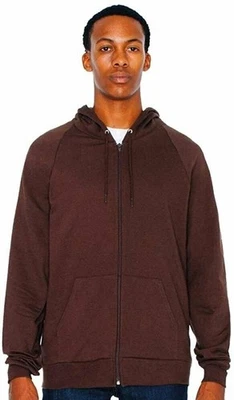 American Apparel Unisex California Fleece Zip Hoodie XS BROWN - Image 1 of 4