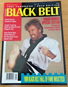 vtg 1990 BLACK BELT YEARBOOK * Chuck Norris * 22nd Edition - Picture 1 of 2