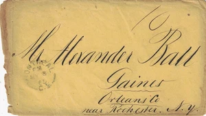 1865 Montreal, Canada Cancel on a Stampless Cover Marked "10" Sent to New York - Picture 1 of 1